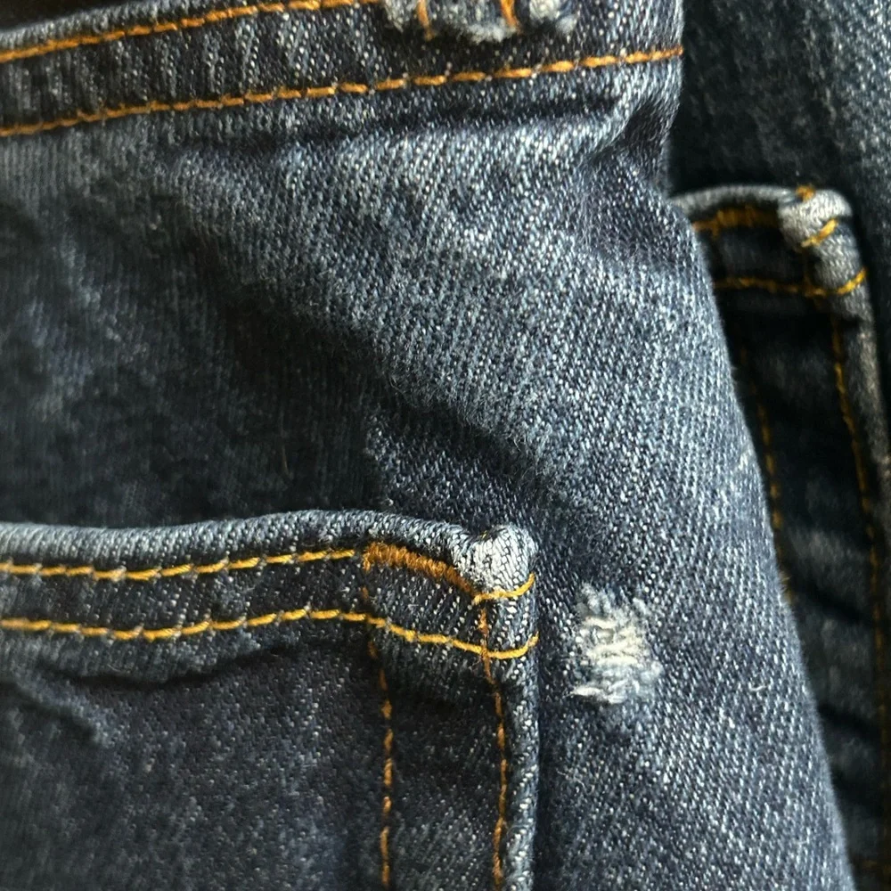 MENS 32 X 30 1/2 (TAGGED 32 X 32)RED TAB LEVI'S 505 BLUE DENIM JEANS